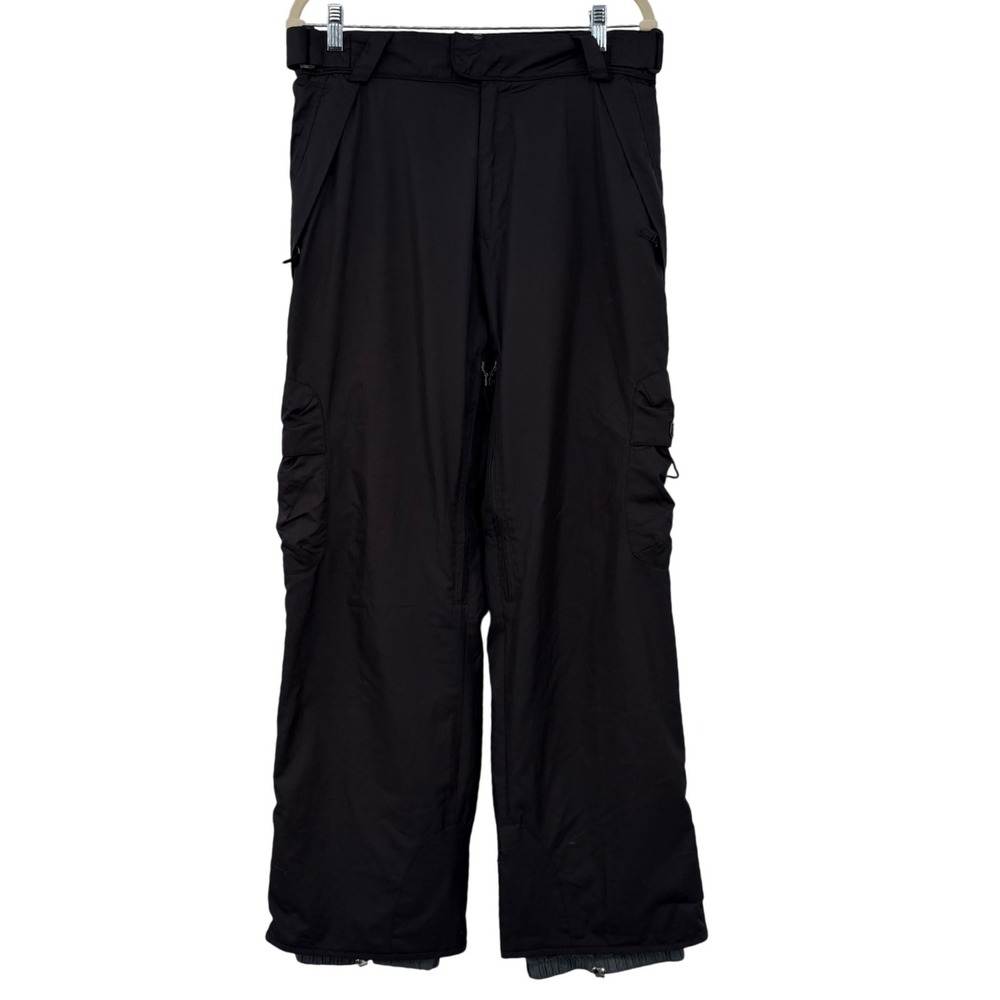 Rip Curl Snow Pants Women 10 Black Mountainwear Rider 1000 Waterproof Cargo FLAW
